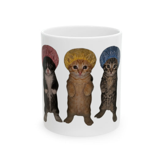Cute Kittens in Bonnets Trio Ceramic Mug (11oz/15oz)