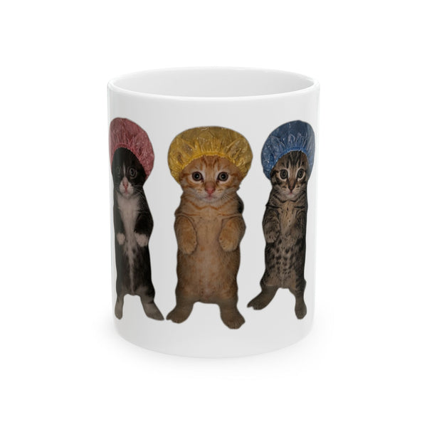 Cute Kittens in Bonnets Trio Ceramic Mug (11oz/15oz)