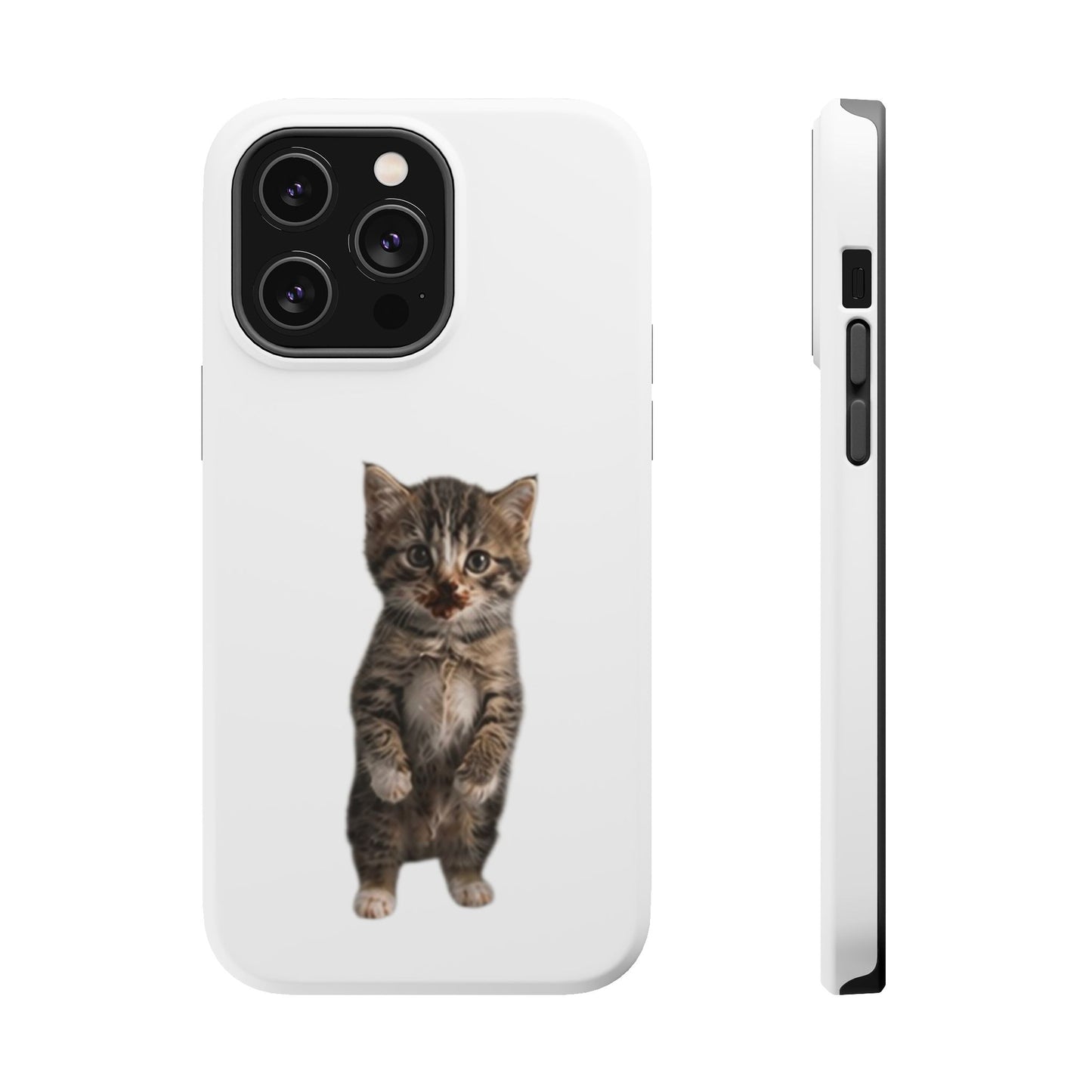 Cute Standing Kitten Magnetic Impact-Resistant Phone Case