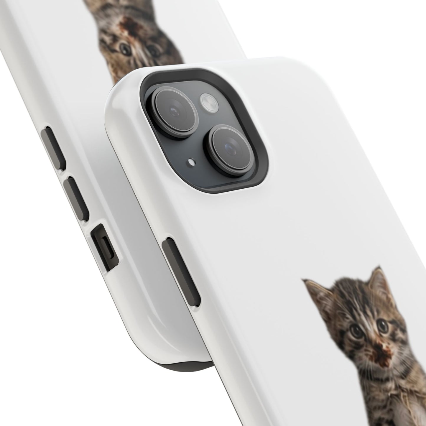 Cute Standing Kitten Magnetic Impact-Resistant Phone Case