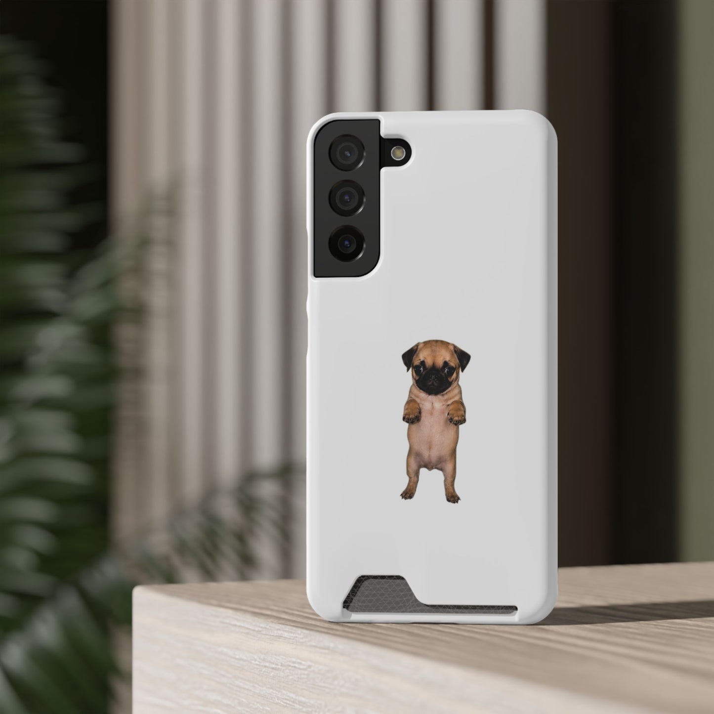 Cute Standing Pug Phone Card Case