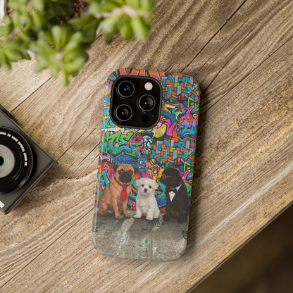 Puppy Squad Graffiti Phone Case — Impact-Resistant Protective Case
