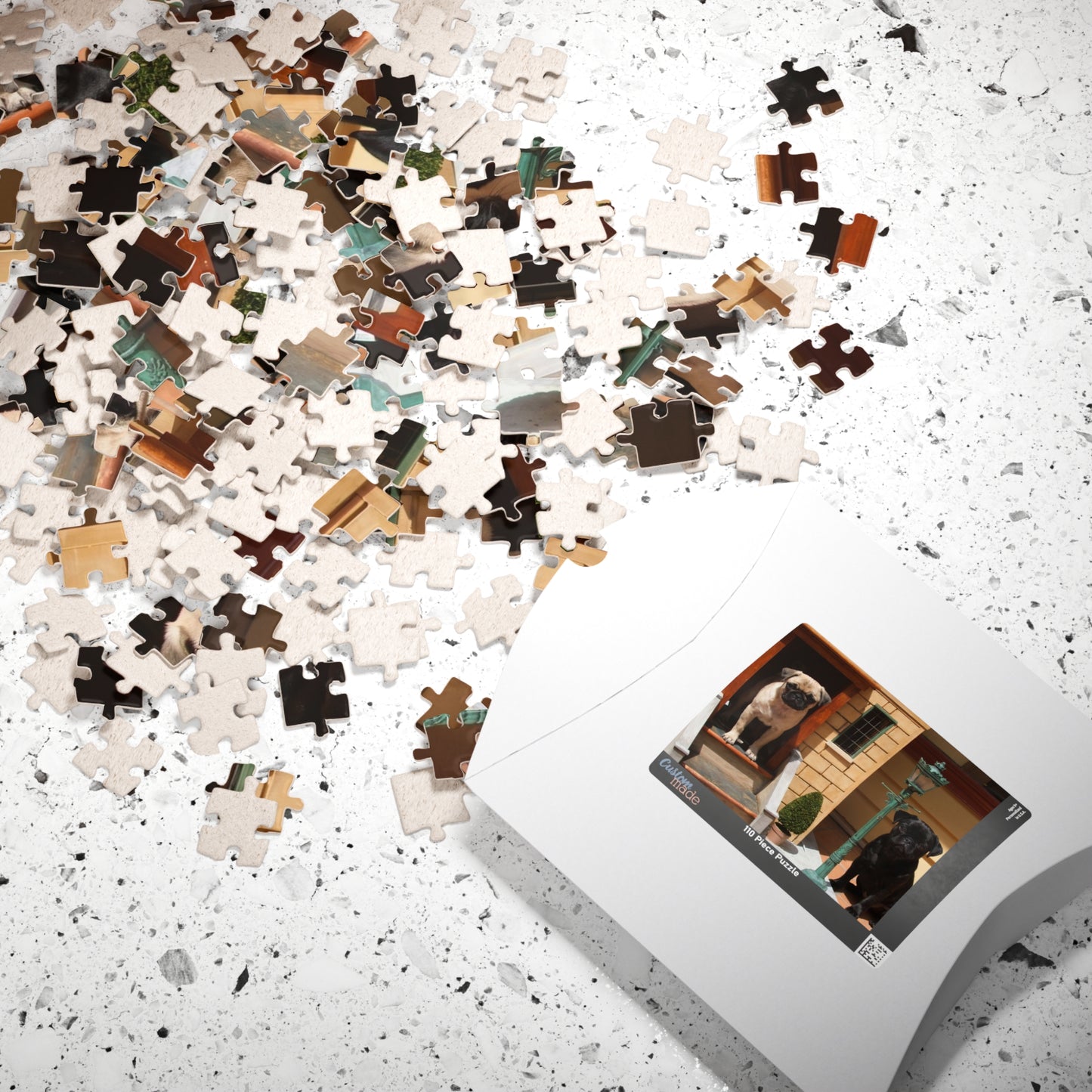 Pug Pair Photo Puzzle — 252/520/1014-Piece Jigsaw