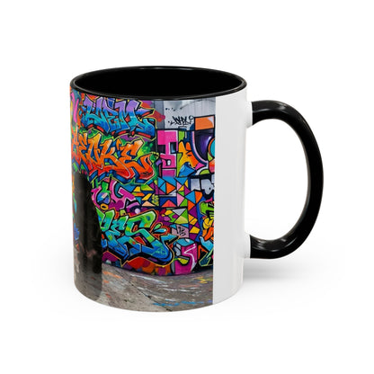 Graffiti Pug Coffee Mug — Colorful Street Art Accent Mug (11/15oz)