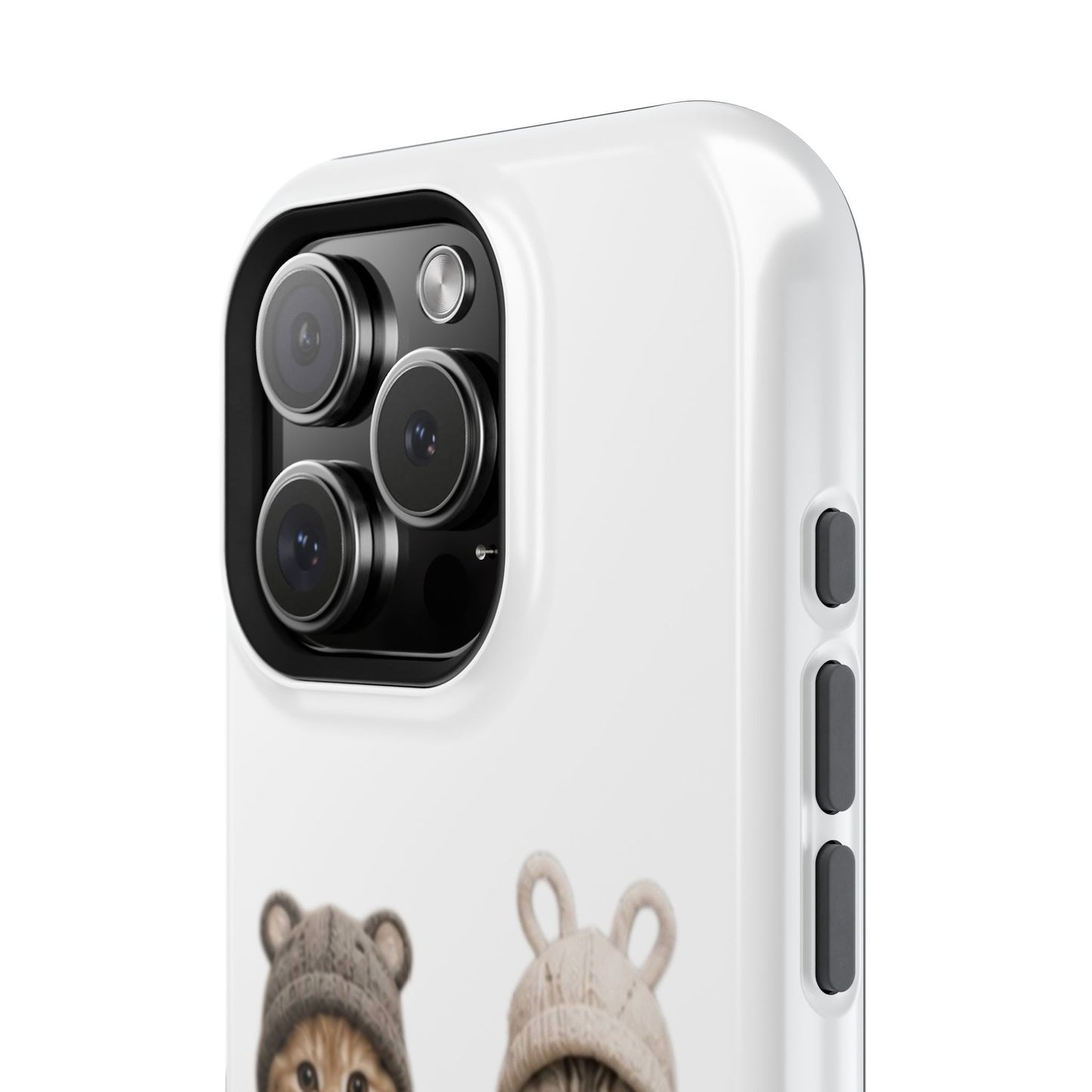 Cute Kittens in Hats Magnetic Impact Phone Case