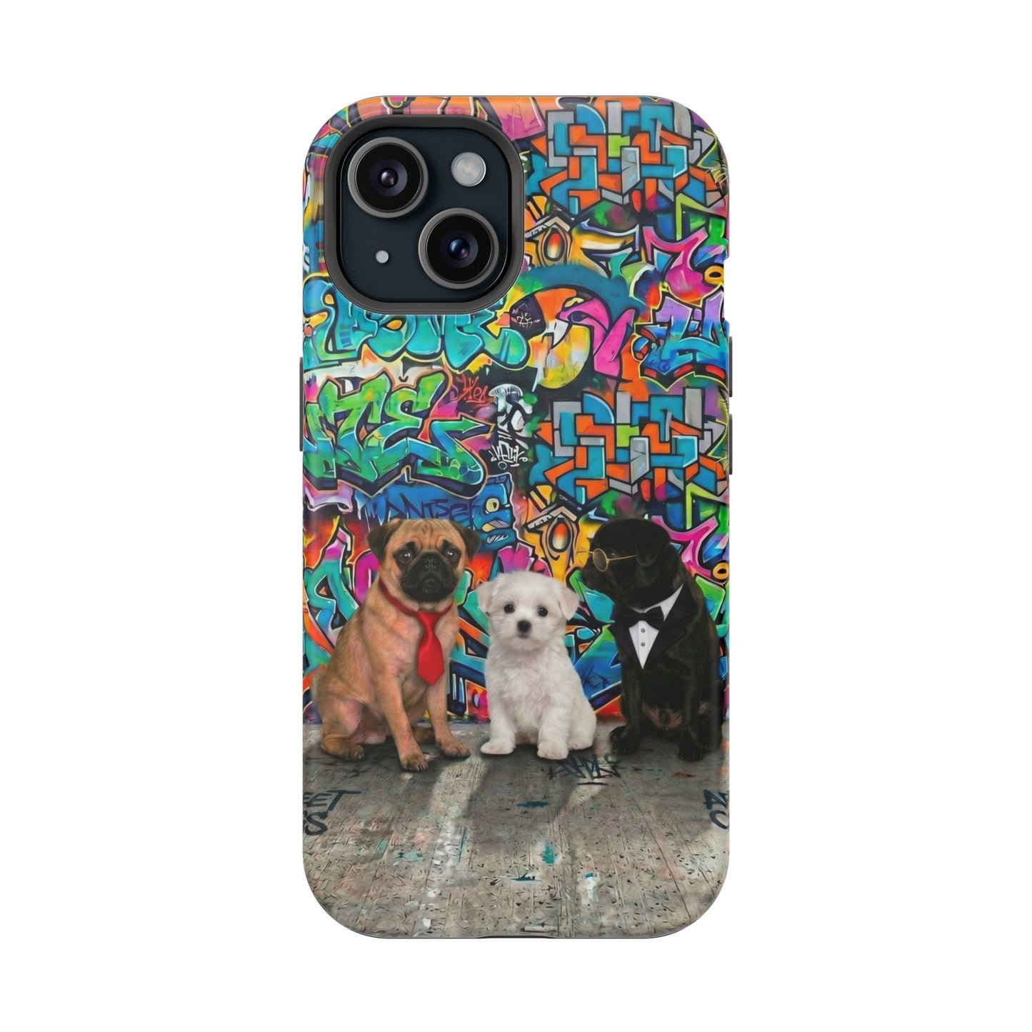Puppy Squad Graffiti Phone Case — Impact-Resistant Protective Case