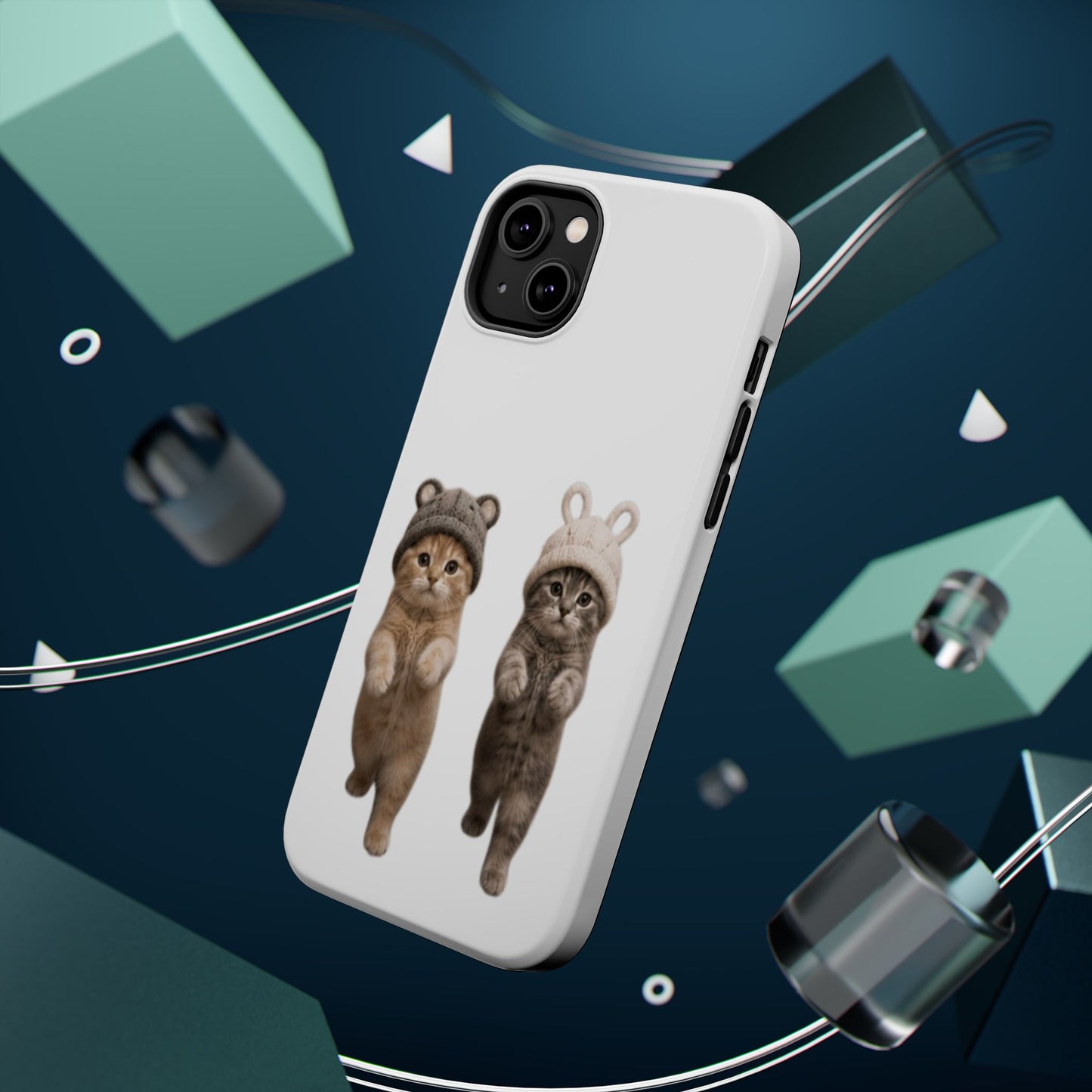 Cute Kittens in Hats Magnetic Impact Phone Case