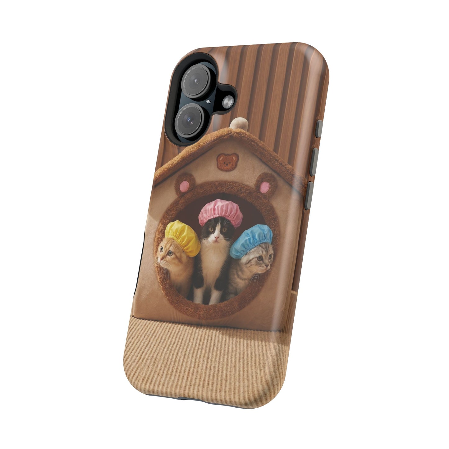 Cute Kittens in Cozy House Phone Case — Magnetic Impact-Resistant Case