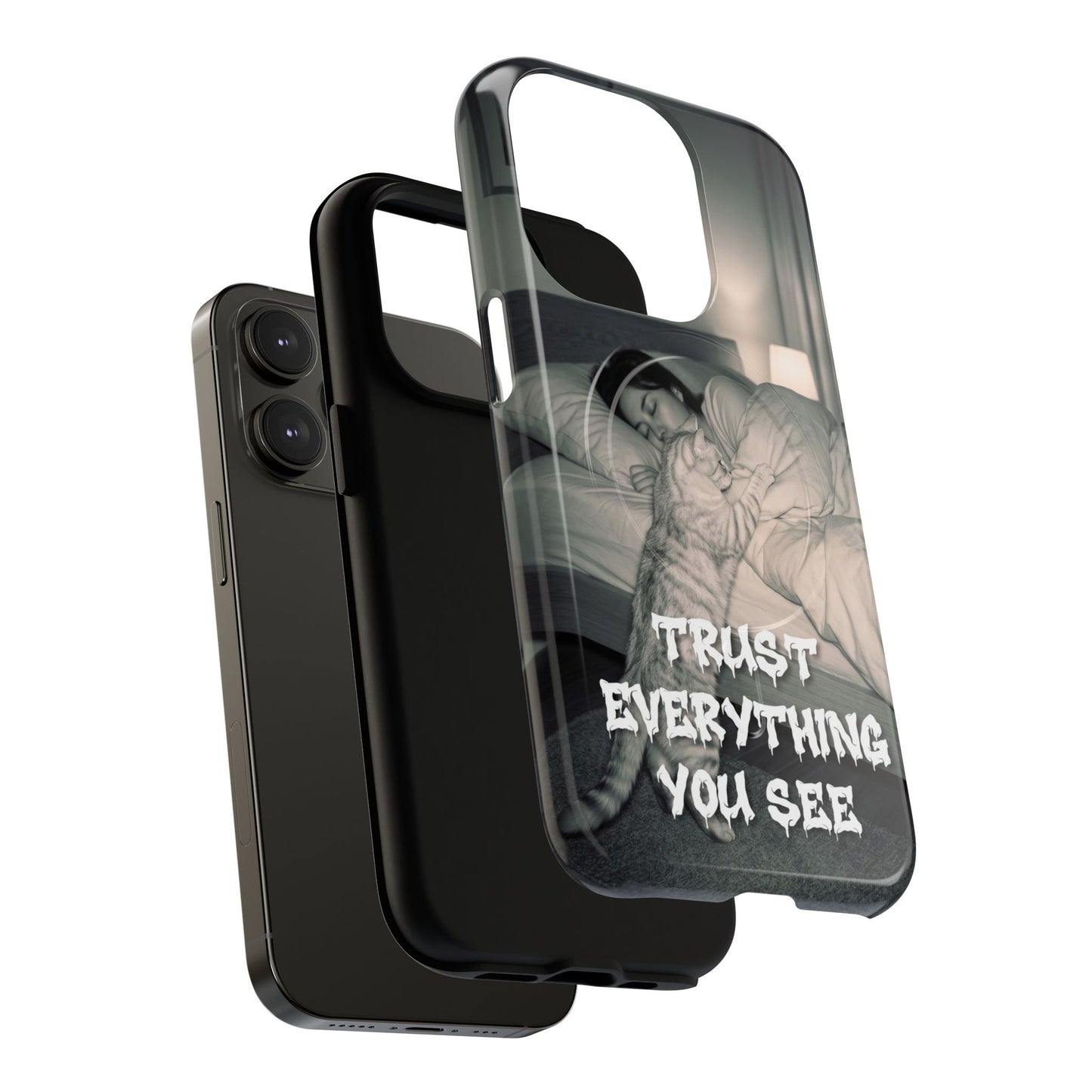 Phone Case ‘Trust Everything You See’ Surreal Sleep Graphic Tough Magnetic Case