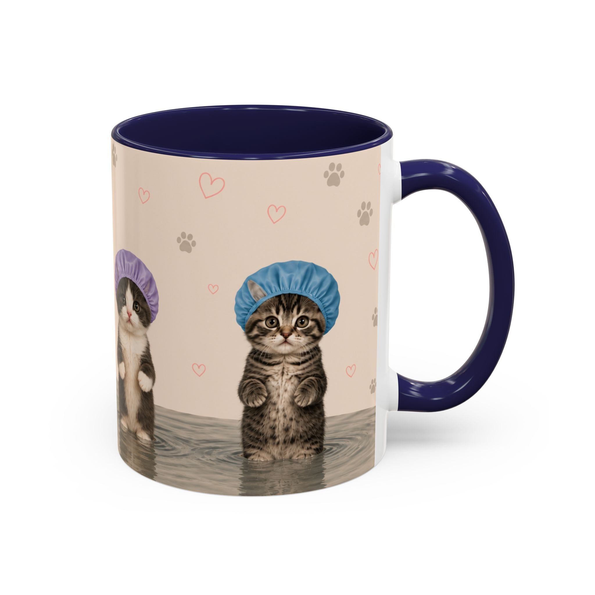 Cute Kittens in Shower Caps Accent Coffee Mug – 11/15oz