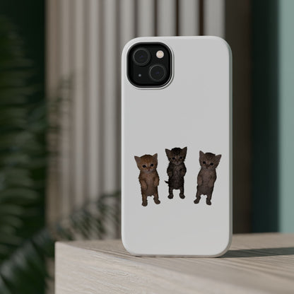 Cute Standing Kittens Magnetic Impact-Resistant Phone Case
