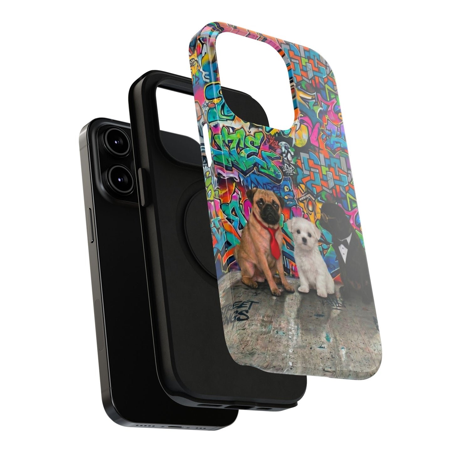 Puppy Squad Graffiti Phone Case — Impact-Resistant Protective Case