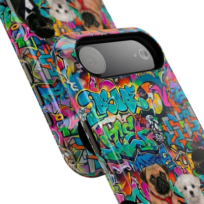 Puppy Squad Graffiti Phone Case — Impact-Resistant Protective Case