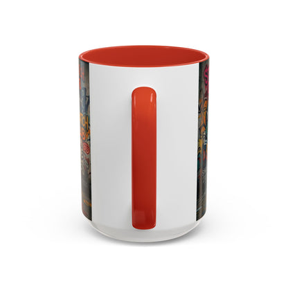 Graffiti Meow Squad Accent Coffee Mug — Cute Kittens ‘Purr-ject’ Street Art Design (11/15oz)