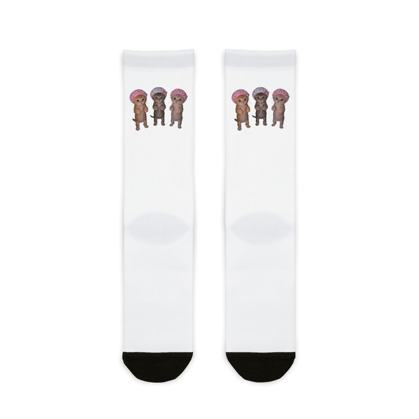 Cute Standing Kittens Trio  Crew Socks