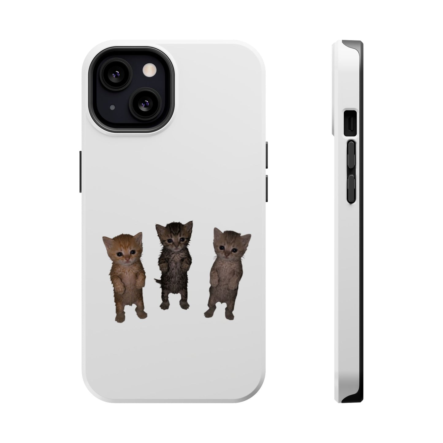 Cute Standing Kittens Magnetic Impact-Resistant Phone Case