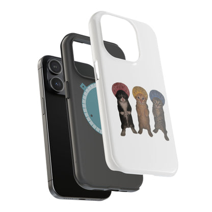 Cute Kittens in Bonnets  Magnetic Impact-Resistant Phone Case