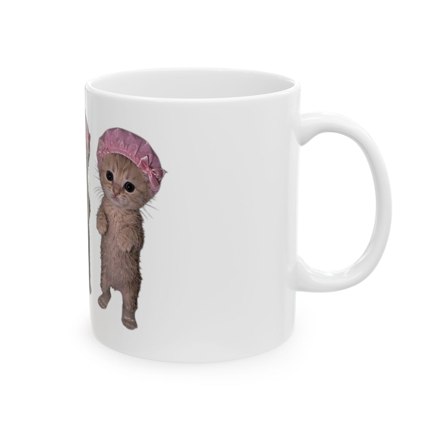 Cute Kittens  Bonnet Trio Ceramic Mug (11oz, 15oz)