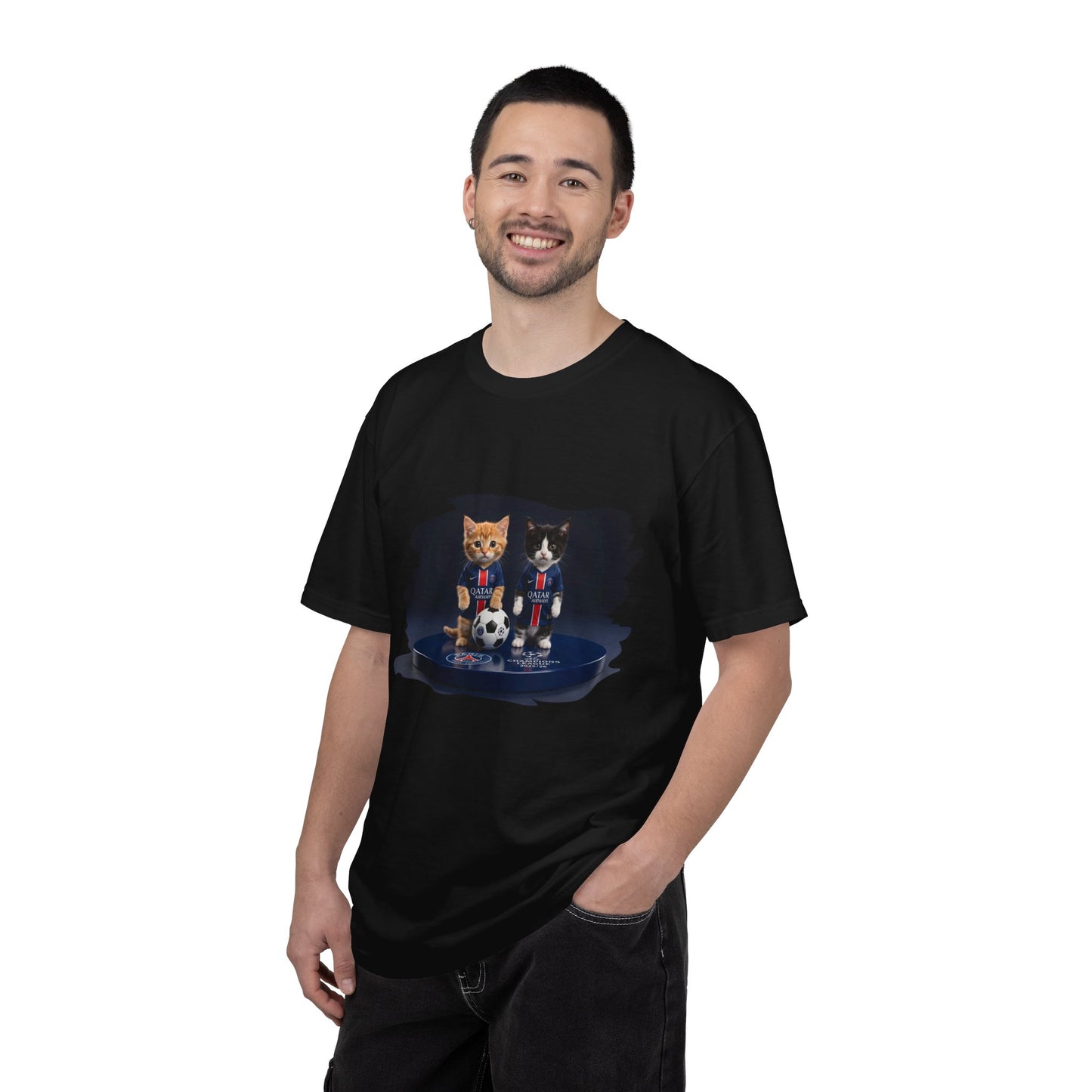 Cat Soccer Players T‑Shirt — Cute Kitten Football Graphic Tee