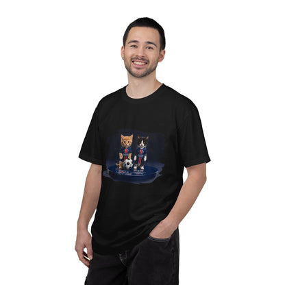 Cat Soccer Players T‑Shirt — Cute Kitten Football Graphic Tee