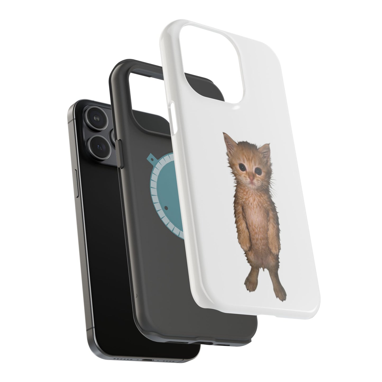 Cute Standing Kitten Magnetic Impact-Resistant Phone Case
