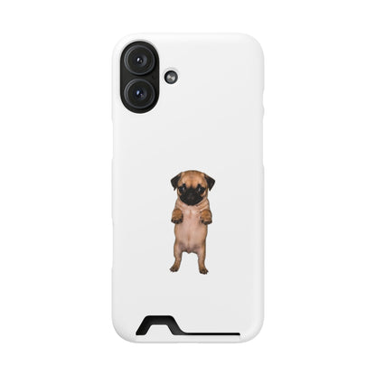 Cute Standing Pug Phone Card Case