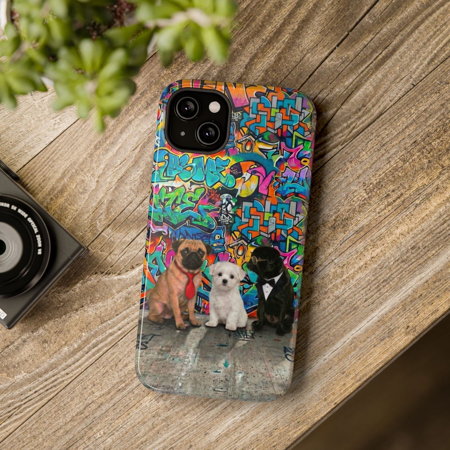 Puppy Squad Graffiti Phone Case — Impact-Resistant Protective Case