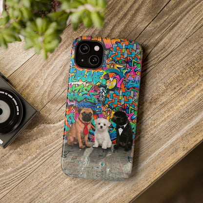 Puppy Squad Graffiti Phone Case — Impact-Resistant Protective Case
