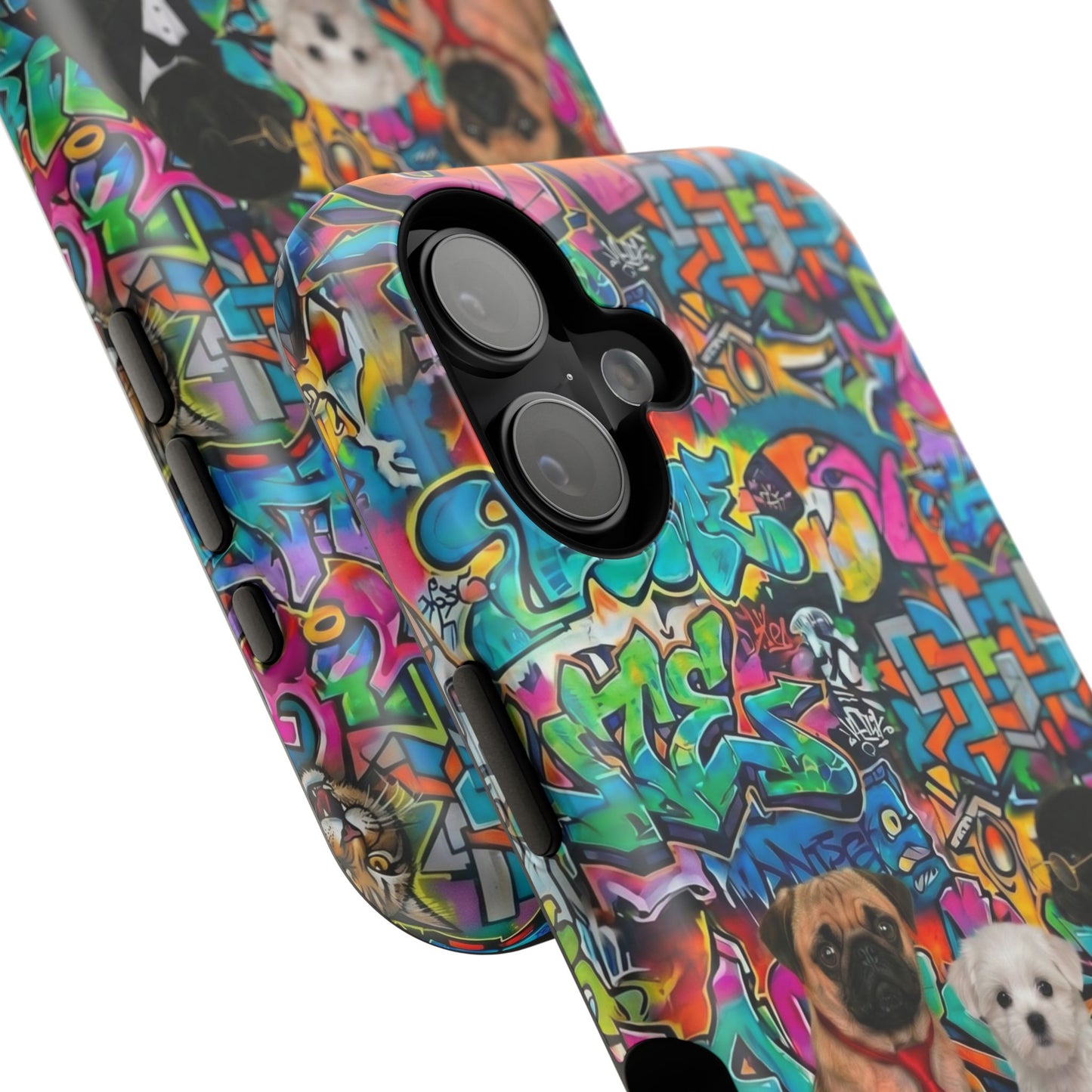 Puppy Squad Graffiti Phone Case — Impact-Resistant Protective Case
