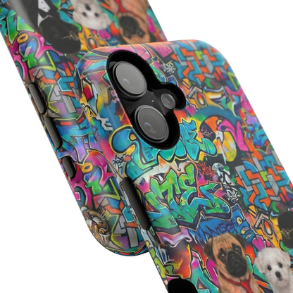 Puppy Squad Graffiti Phone Case — Impact-Resistant Protective Case