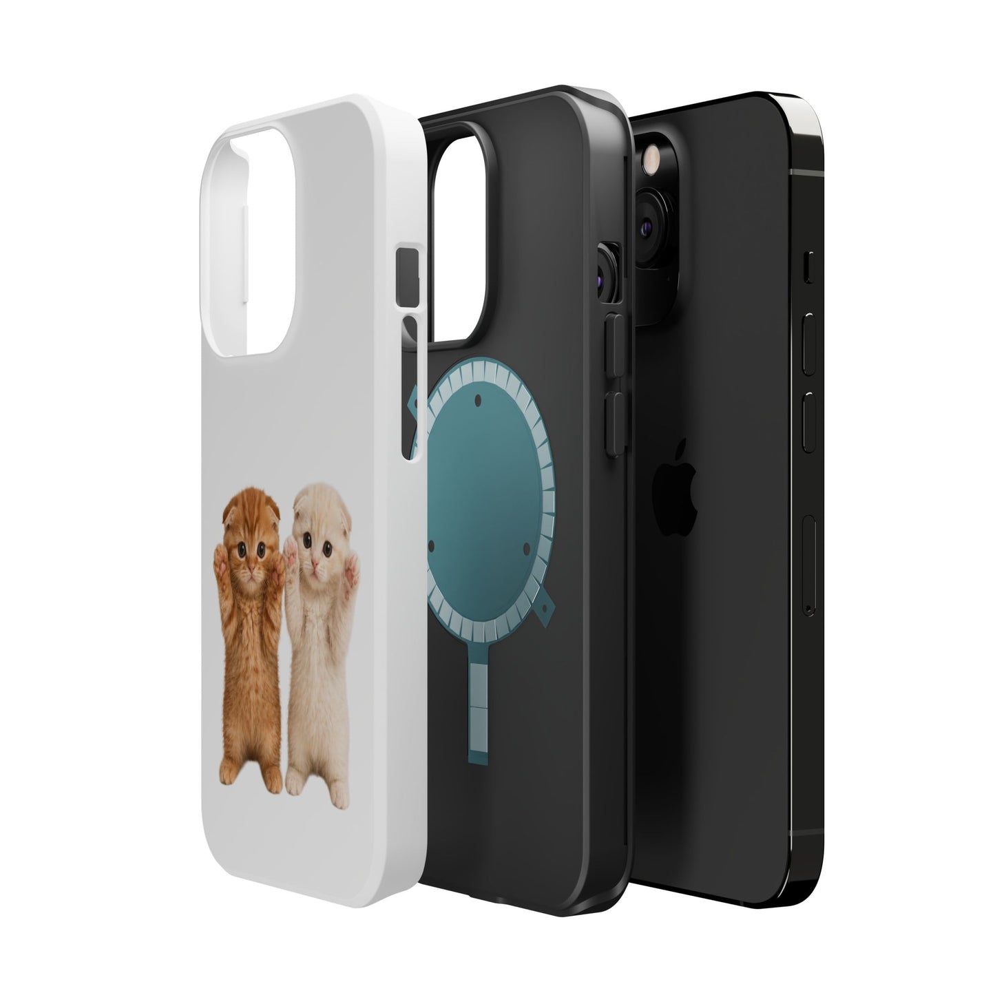 Cute Raising Paws Kittens Magnetic Impact-Resistant  Phone Case