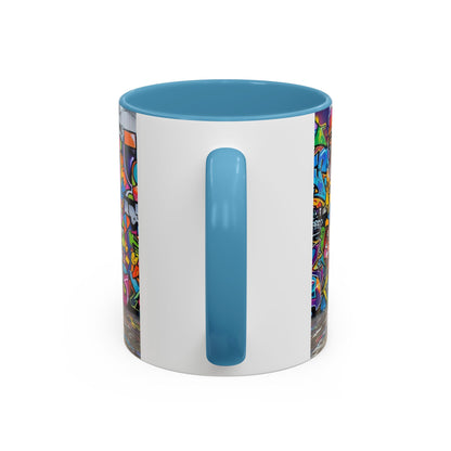Graffiti Pug Coffee Mug — Colorful Street Art Accent Mug (11/15oz)