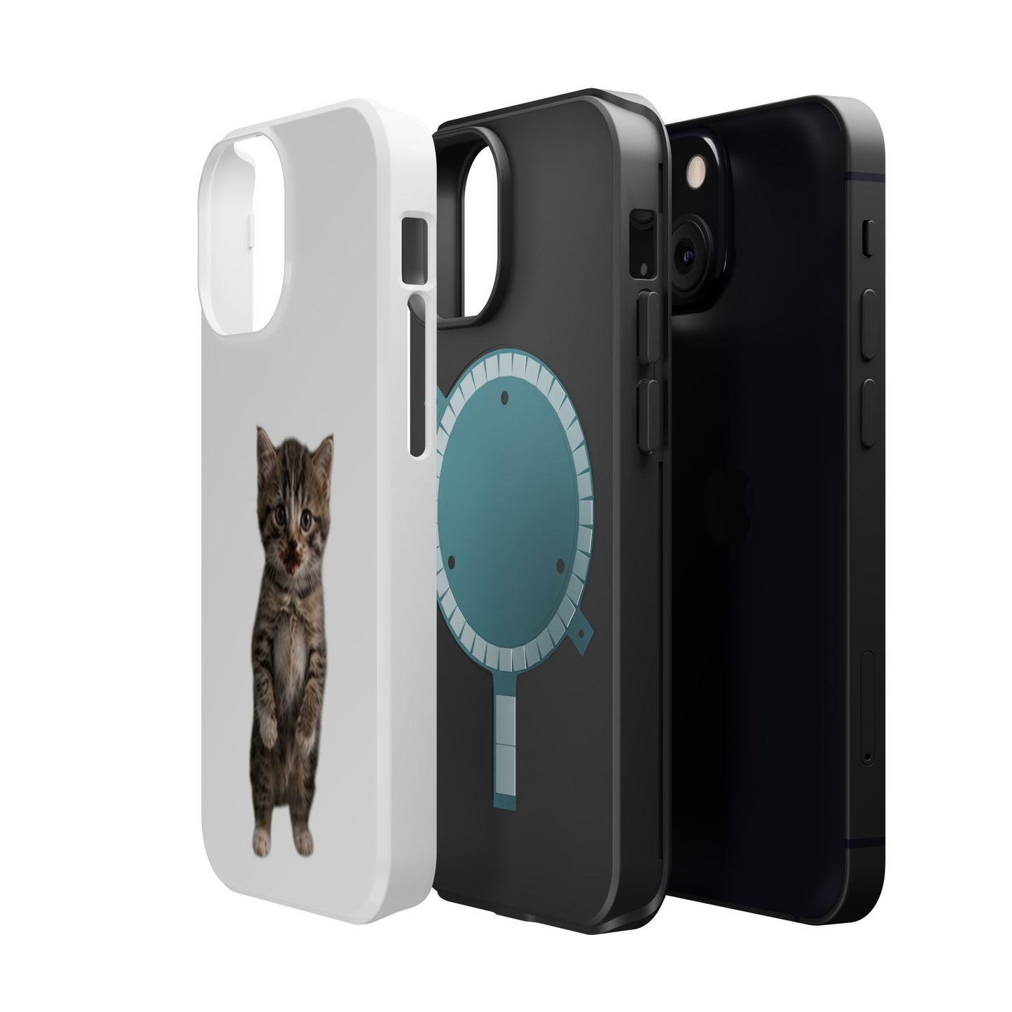 Cute Standing Kitten Magnetic Impact-Resistant Phone Case