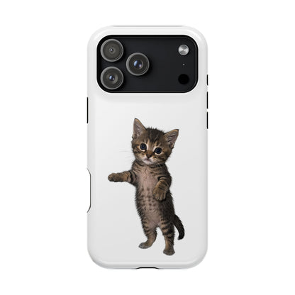 Cute Standing Kitten Magnetic Phone Case
