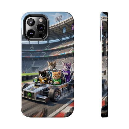 Racing Cats Tough Phone Case — Cute Kittens Driving Racecar Phone Cover