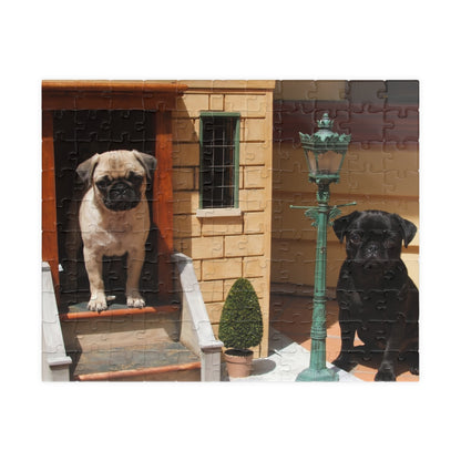 Pug Pair Photo Puzzle — 252/520/1014-Piece Jigsaw