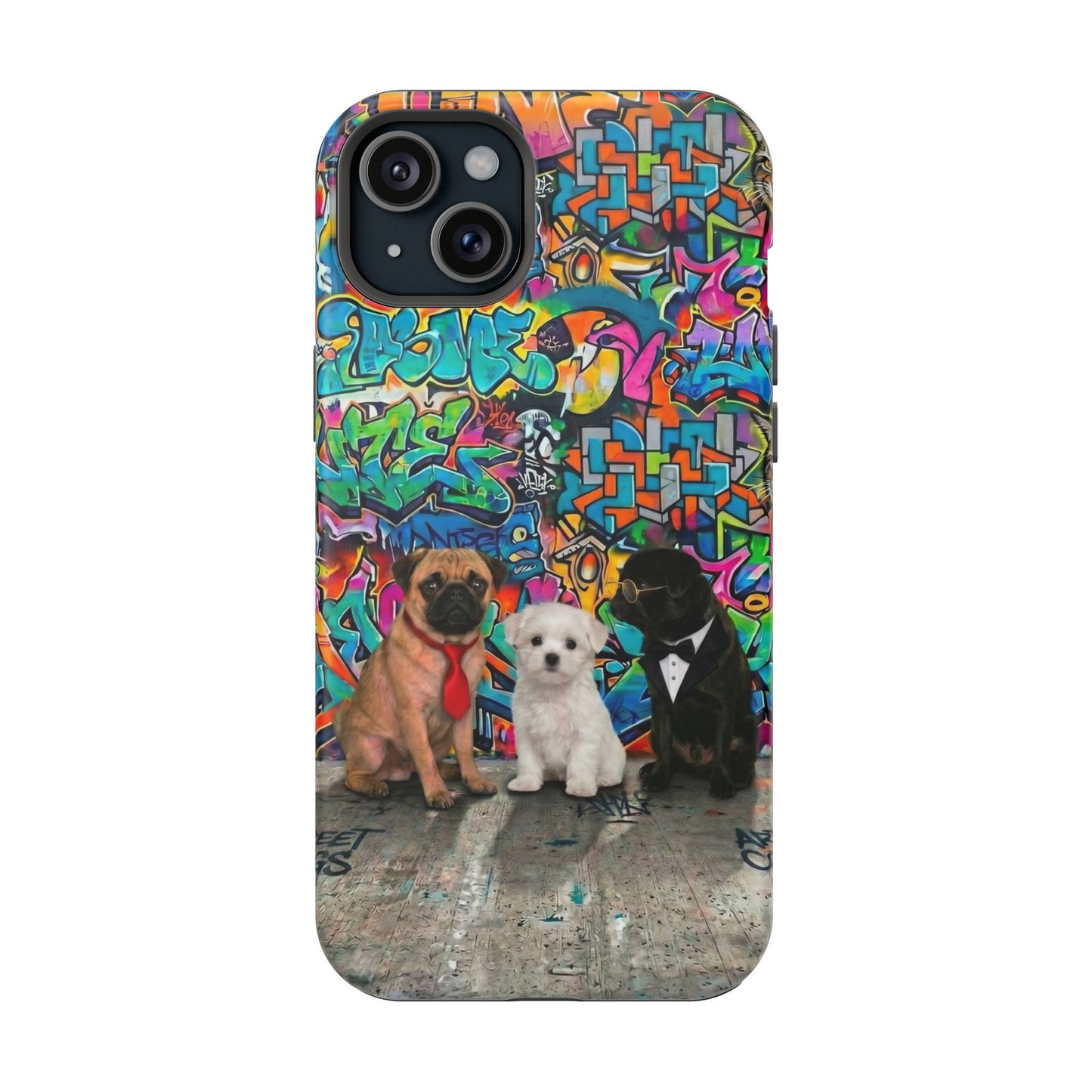 Puppy Squad Graffiti Phone Case — Impact-Resistant Protective Case