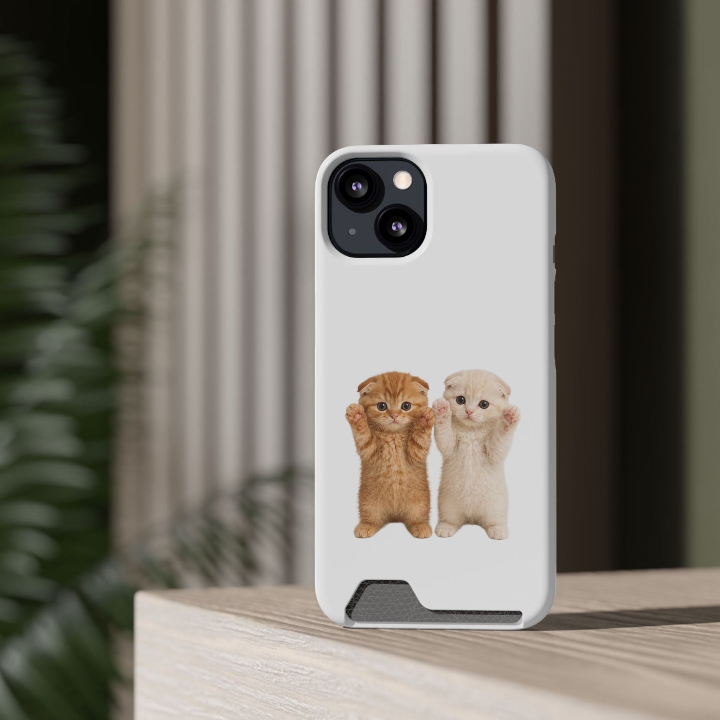 Cute Kittens Phone Case with Card Holder
