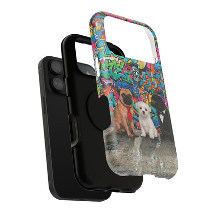Puppy Squad Graffiti Phone Case — Impact-Resistant Protective Case