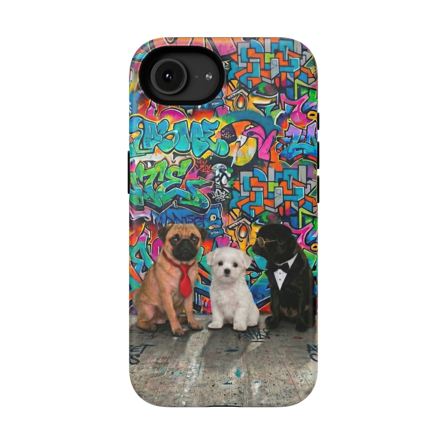 Puppy Squad Graffiti Phone Case — Impact-Resistant Protective Case