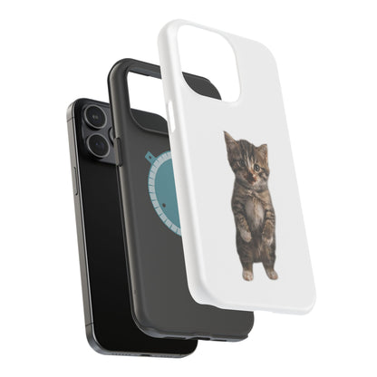 Cute Standing Kitten Magnetic Impact-Resistant Phone Case
