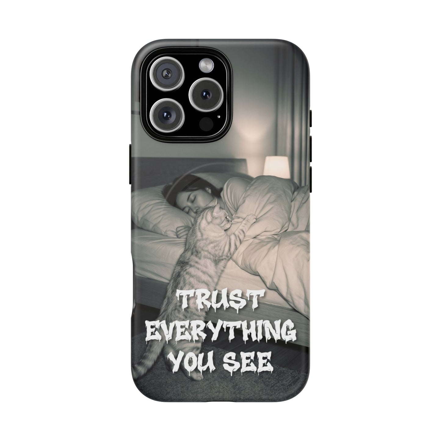 Phone Case ‘Trust Everything You See’ Surreal Sleep Graphic Tough Magnetic Case
