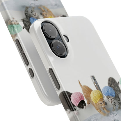 Slim Phone Case — Cute Kittens in Bathtub Design