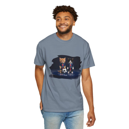 Cat Soccer Players T‑Shirt — Cute Kitten Football Graphic Tee