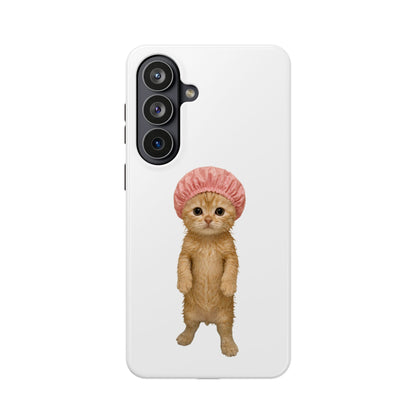 Cute Kitten in Shower Cap Magnetic Impact-Resistant Phone Case