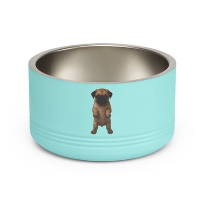 Pug Puppy   Stainless Steel  Pet Bowl  18oz