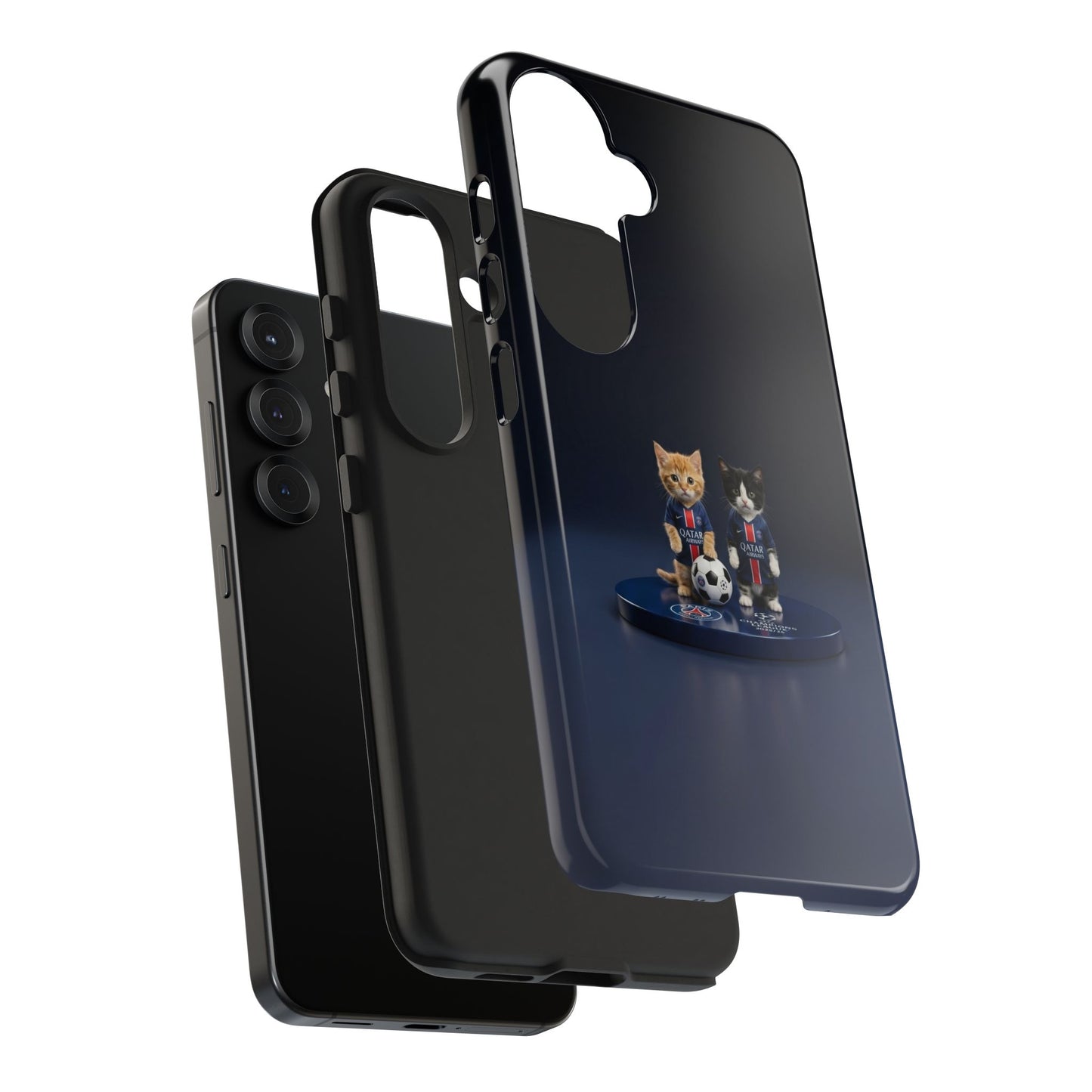 Phone Case — Cute Soccer Cats Design (Kawaii Kitten Football Fans)