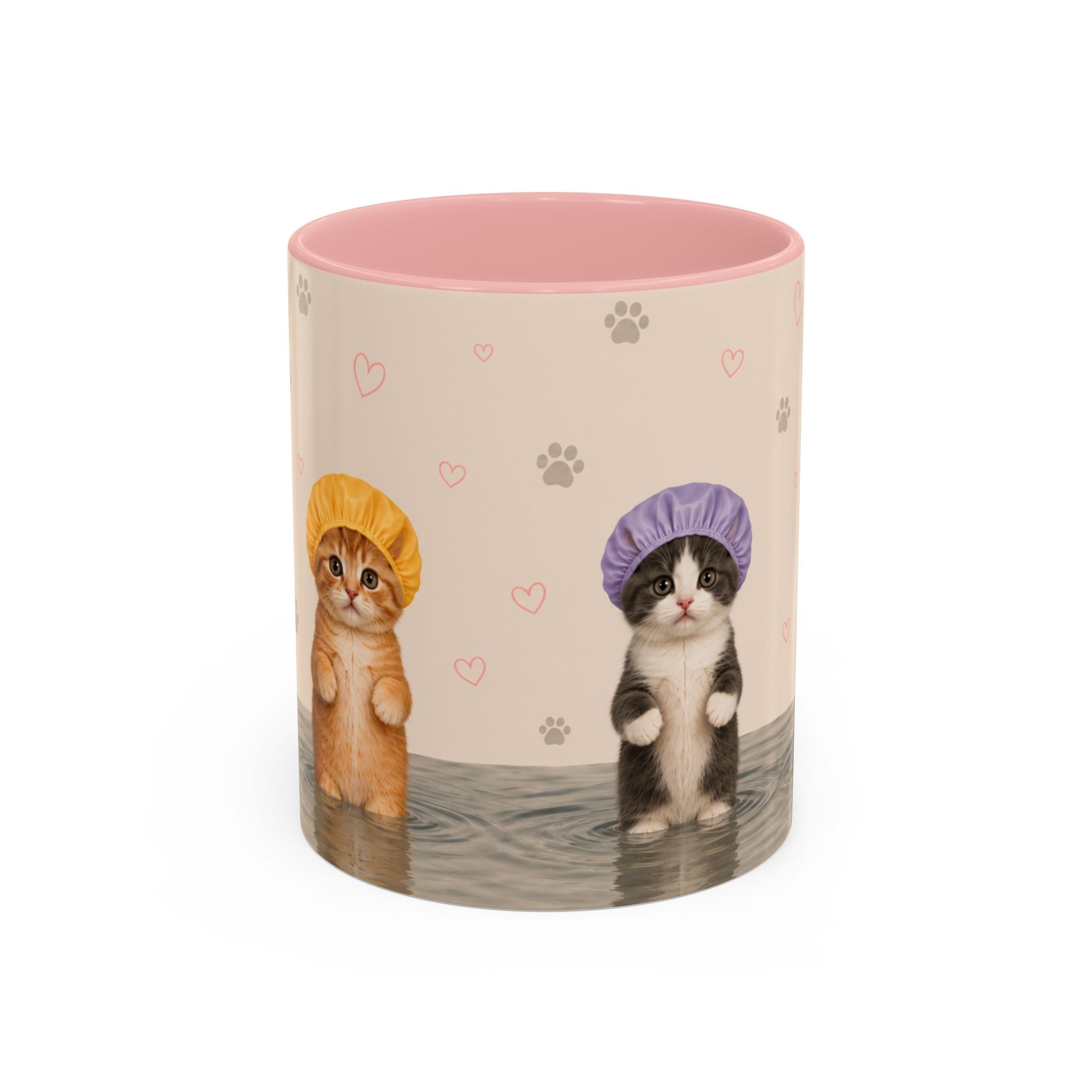 Cute Kittens in Shower Caps Accent Coffee Mug – 11/15oz