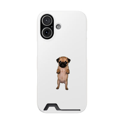 Cute Standing Pug Phone Card Case
