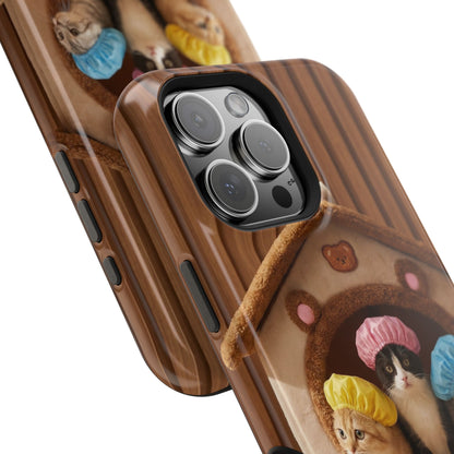 Cute Kittens in Cozy House Phone Case — Magnetic Impact-Resistant Case